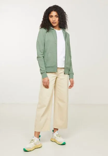 recolution Damen Sweatjacke aus Bio-Baumwolle - DAHLIA - recolution, Leaf green (grün), – Produktbild 3 von 4