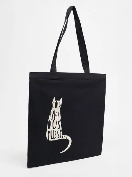 LANIUS LANIUS Statementtasche (GOTS) aus Bio-Baumwolle, Black, – Produktbild 4 von 4