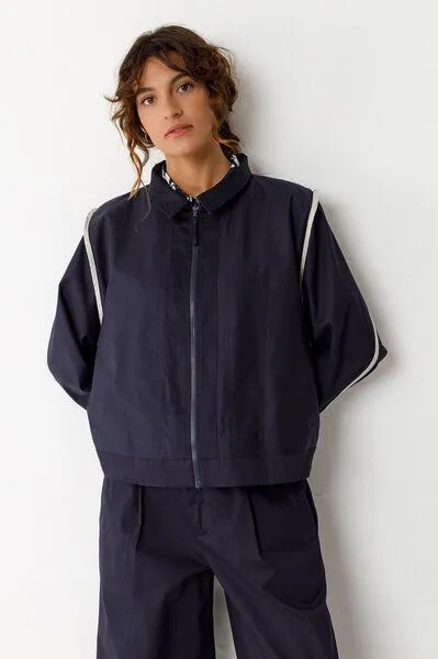 SKFK SKFK Leichte Jacke "Haltsu" aus Biobaumwolle, Navy (blau), – Produktbild 4 von 4