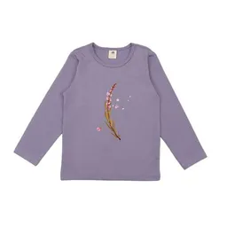 Walkiddy Kinder Langarmshirt GOTS-zertifiziert aus Bio-Baumwolle lila mit Heide-Motiv – Walkiddy – Produktbild 1 von 1