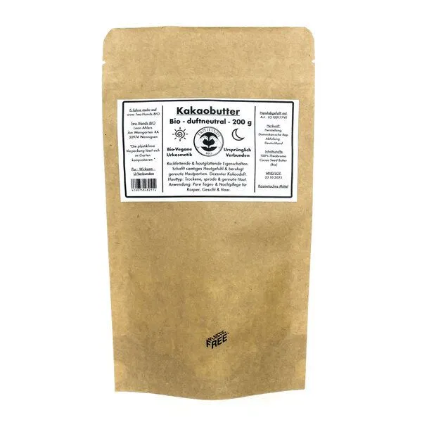 Two Hands BIO Two Hands BIO Kakaobutter 200 g – Produktbild 1 von 1