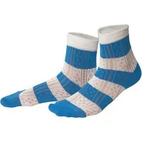 Living Crafts Living Crafts Bio-Socken "RONI" mit Ajourmuster, azure blue/white, Gr. 35/38 – Produktbild 1 von 1