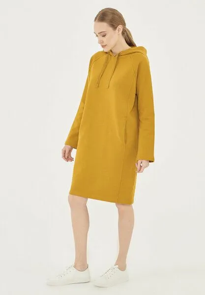 ORGANICATION ORGANICATION Sweatkleid aus Bio-Baumwolle, Tobacco, – Produktbild 4 von 4