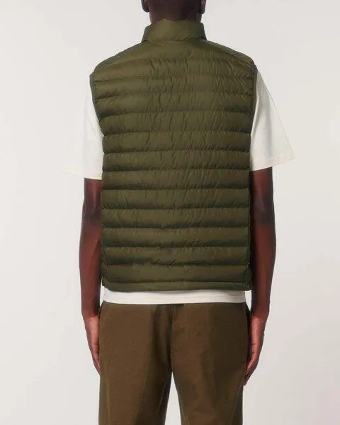 YTWOO YTWOO Herren Steppweste aus komplett recycelten Materialien, Khaki, – Produktbild 4 von 4