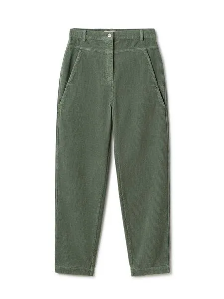 TWOTHIRDS TWOTHIRDS Cordhose Vegan "Ontong" aus Bio-Baumwolle, Washed green, – Produktbild 2 von 3