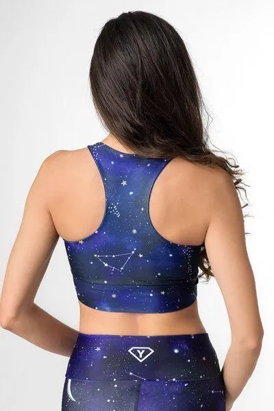 Yoga Hero Yoga Hero Sports Bra Yoga BH herausnehmbarer Polsterung, Galaxy (blau), – Produktbild 4 von 4