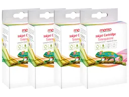 Memo memo Tintenpatronen ersetzt Canon PGI-2500 schwarz, cyan, magenta, gelb, 4er-Set – Produktbild 1 von 1