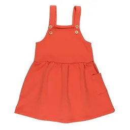 Walkiddy Kinder Latzkleid GOTS zertifiziert, Bio-Baumwolle, orange, „Langoustine“, weich, bequem, Alltag – Walkiddy – Produktbild 1 von 1