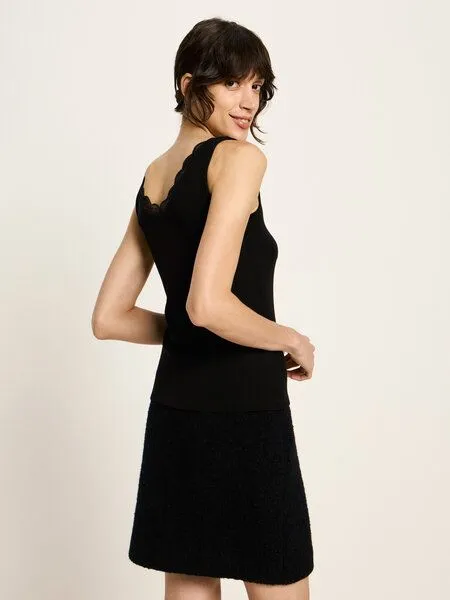 LANIUS LANIUS Top mit Spitze, Black, – Produktbild 3 von 4