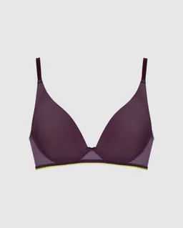 Understatement Understatement Damen vegan Bh Aus Micro Mesh Mit Bügel Pflaumenfarben – Produktbild 1 von 1