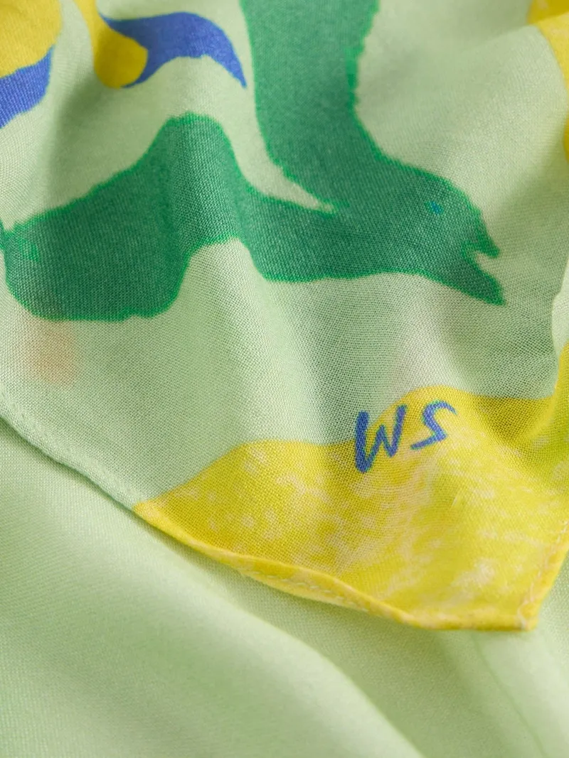 White Stuff Bedruckter Schal Sophie - Einheitsgröße, Gelb print, – Produktbild 2 von 3