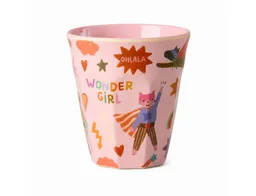 RICE RICE Becher Kinderbecher Melamin 250ml Rosa Pastellrosa Trinkbecher KITA, 1-tlg., Melamin – Produktbild 1 von 1