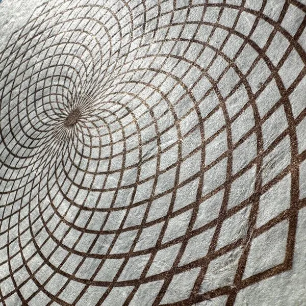 Veskor Cassiopeia Veskor Cassiopeia LOTUS DES LEBENS Heilige Geometrie Linoldruck | 27,5 x 27,5 cm | Kupfer auf Naturweiß – Produktbild 2 von 4