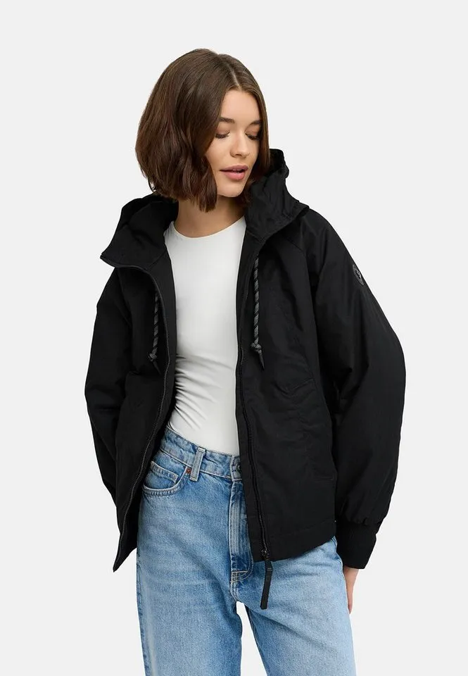ragwear ragwear Outdoorjacke Lumie YOUMODO Gefütterte Übergangsjacke mit Kapuze, Schwarz, – Produktbild 4 von 5