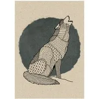 matabooks matabooks® A6 Postkarte mit Tiermotiv aus nachhaltigem Graspapier – Wildlife, Wolf, – Produktbild 1 von 1
