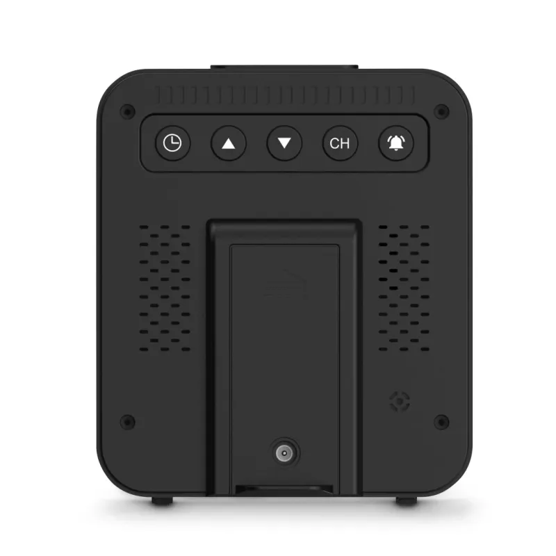Hama Hama Wetterstation "La Gomera", mit Außensensor, Funk, Wecker, Schwarz – Produktbild 2 von 3