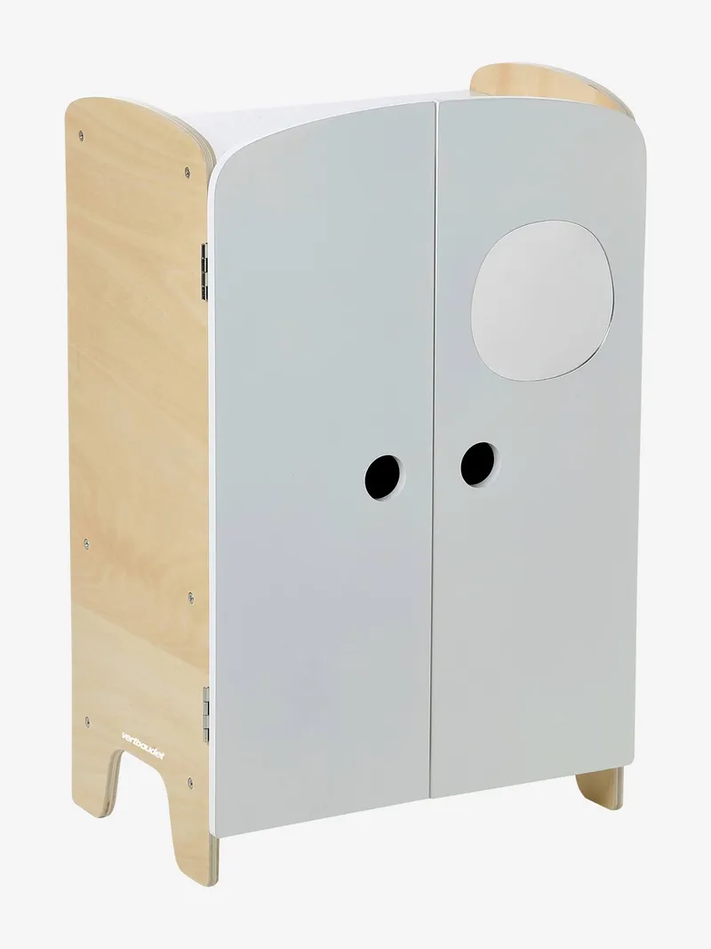 Vertbaudet Puppen-Kleiderschrank aus Holz FSC®, Weiß, – Produktbild 2 von 3