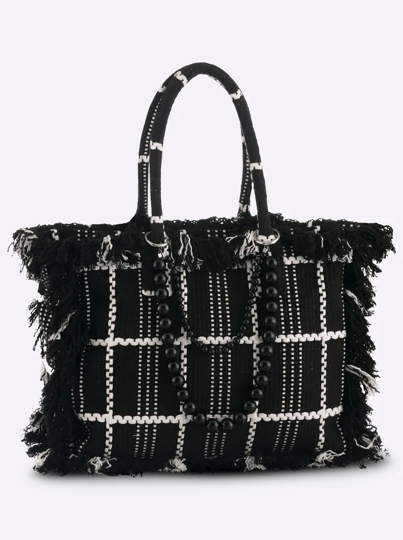heine Tasche schwarz-weiß, Schwarz-weiß, – Produktbild 2 von 3