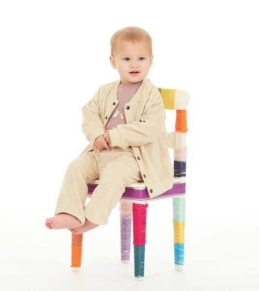 Sense Organics & friends in cooperation with GARY MASH Sense Organics & friends in cooperation with GARY MASH Babyhose aus kuschligem Nickistoff, Creme (beige), – Produktbild 3 von 4