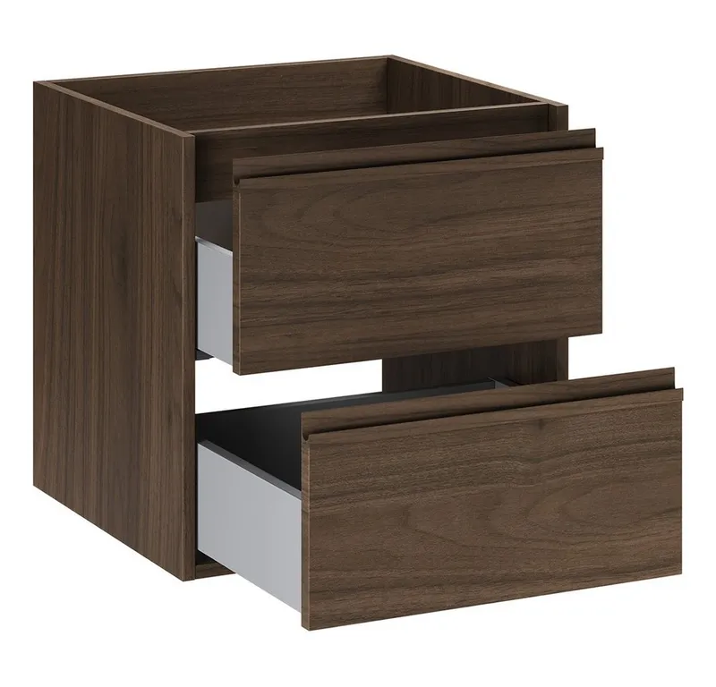Lomadox Waschbeckenschrank VERZUOLO-56-WALNUT 50 cm breit in Walnuss, Braun, – Produktbild 4 von 5