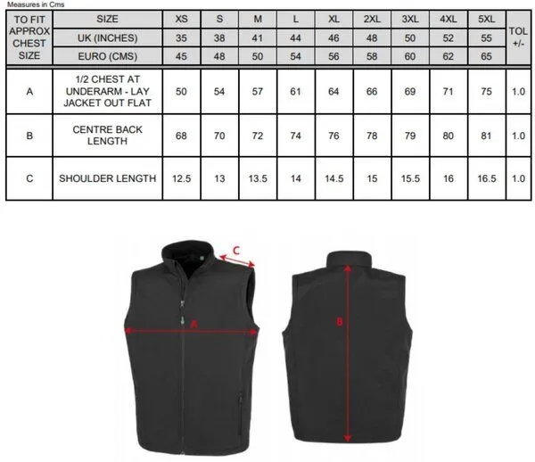 Result Genuine Recycled Result Genuine Recycled Herren Men Bodywarmer Weste Atmungsaktiv Wasserabweisend recycelt, Royal, – Produktbild 3 von 3