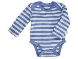 HANS NATUR Baby Langarmbody Bio-Baumwolle blau-off white Gr.86/92 – Produktbild 1 von 1