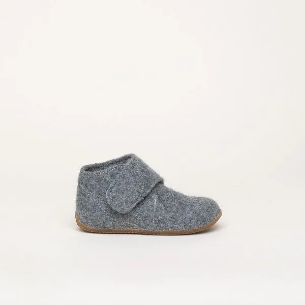 Kitz-Pichler Kitz-Pichler Kinder-Hüttenschuh Juno - Kinder Hausschuh aus 100% Schurwolle für Mädchen & Jungen, Grau, – Produktbild 2 von 4