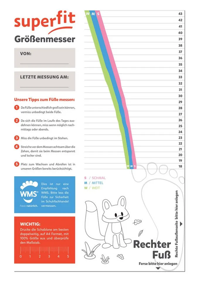 Superfit Superfit BILL, WMS: mittel Hausschuh Kindergartenschuh mit Klettverschluss, Größenschablone zum Download, Blau, – Produktbild 3 von 5