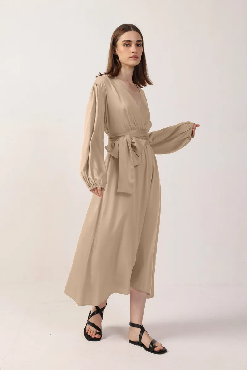 Neu Nomads Neu Nomads Damen vegan Kleid Rachel Langarm Goldie, Gold, – Produktbild 1 von 1
