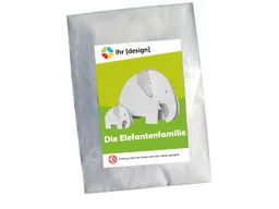 Bastelbogen 'Elefanten' inkl. individuellem Etikett – Produktbild 1 von 1