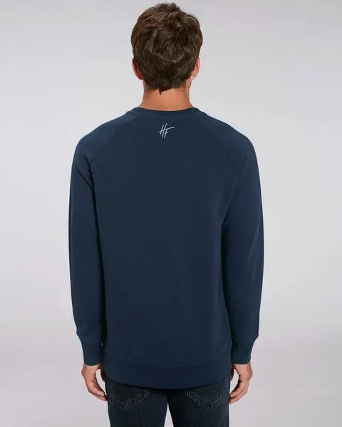 Human Family Human Family Bio Herren Rundhals-Sweatshirt "Practice - HF" in 3 Farben, Navy, – Produktbild 2 von 2