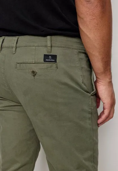 recolution Herren Chino aus Bio-Baumwoll Mix - KELP - recolution, Dark olive (grün), – Produktbild 3 von 4