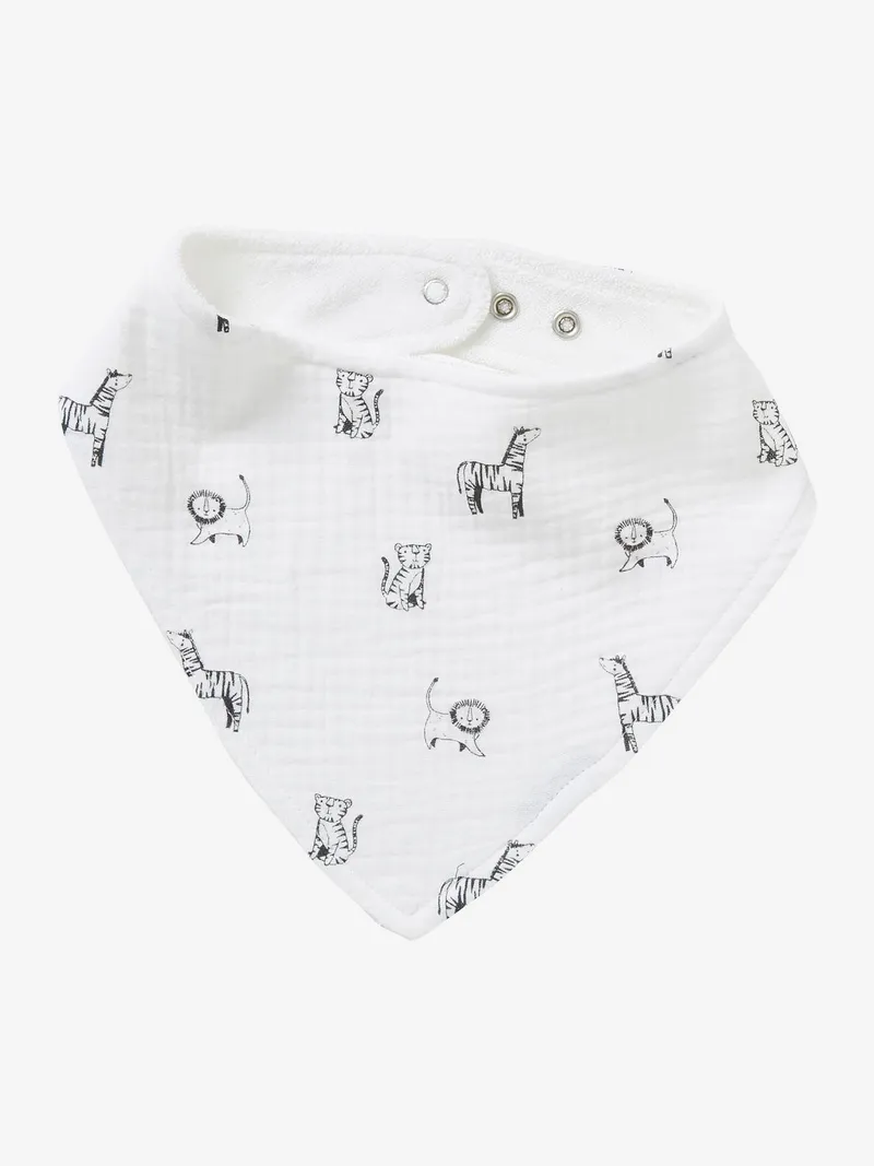 Vertbaudet 3er-Pack Baby Lätzchen, Pack weiß/grün löwe, – Produktbild 3 von 4