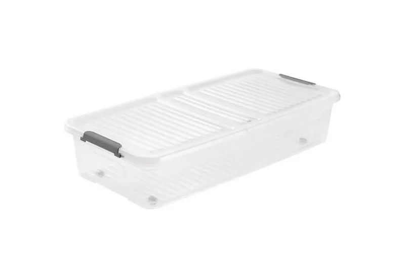 Keeeper Keeeper Unterbettbox mit Rollen "Lea" 77 x 38 x 16 cm, 33 l, natural transparent – Produktbild 1 von 5