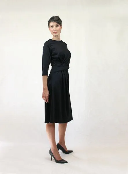 Skrabak Skrabak Jerseykleid Mia aus Bio-Baumwolle, Schwarz, – Produktbild 2 von 4