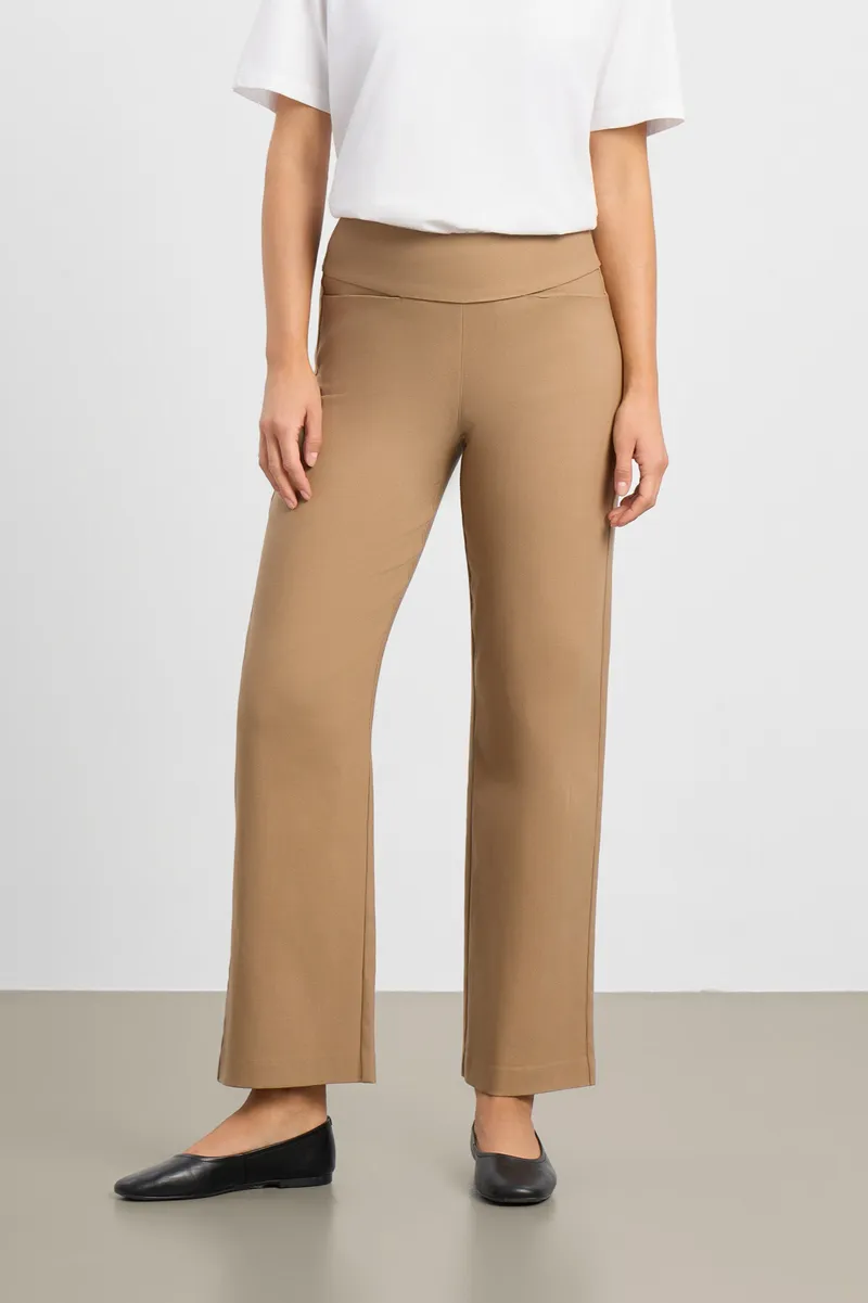 LAURIE LAURIE Damen vegan Hose Thea Straight Short Length Nougat, Braun, – Produktbild 2 von 2