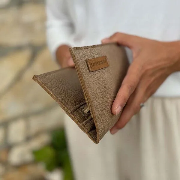 BOWLEANIES TASCHEN BOWLEANIES TASCHEN Mittelgroßer Geldbeutel, Hellbraun, – Produktbild 2 von 4