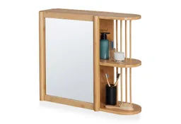 RELAXDAYS RELAXDAYS Badregal Bambus Wandregal mit Spiegel, 1-tlg. – Produktbild 1 von 1