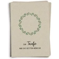 matabooks matabooks® A6 Grußkarte/Klappkarte aus nachhaltigem Graspapier, Taufe, – Produktbild 1 von 1