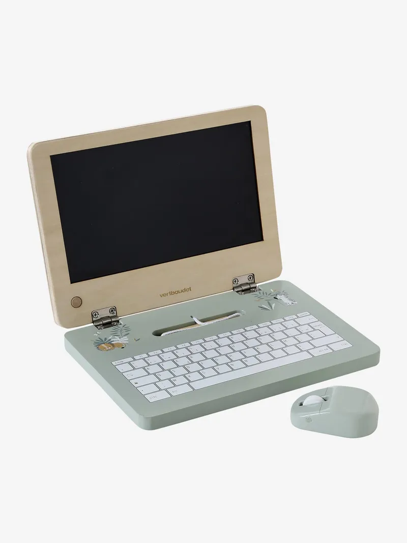 Vertbaudet Vertbaudet Magischer Holz-Laptop für Kinder FSC® TANSANIA, Braun, – Produktbild 4 von 4