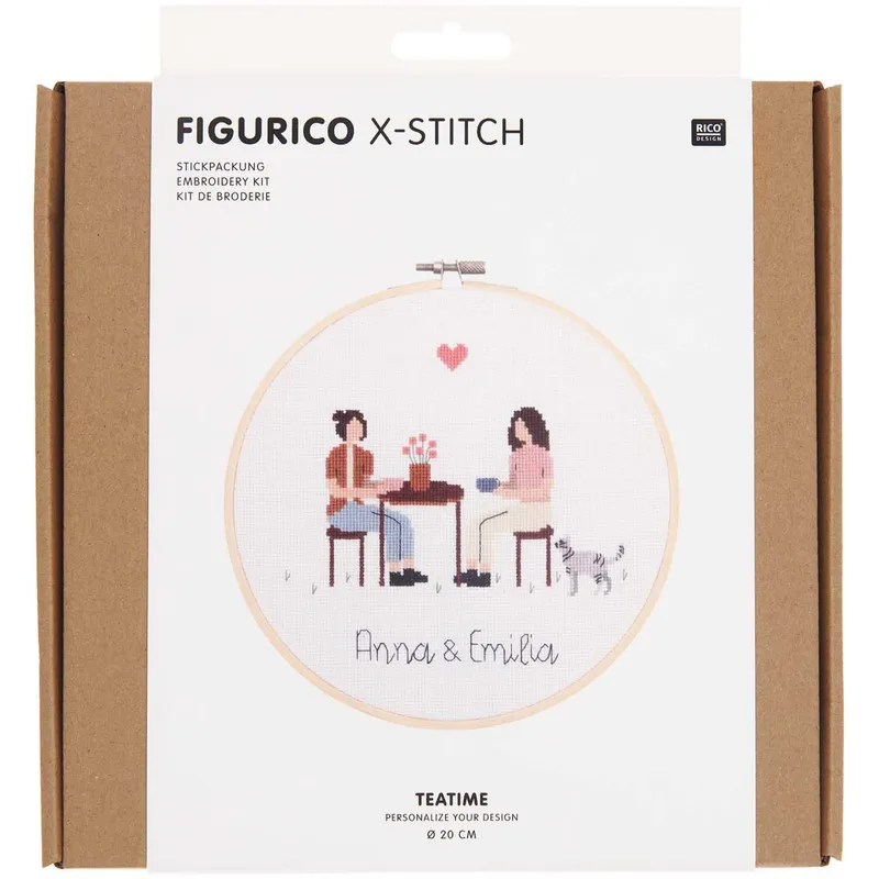 Rico Design Rico Design Figurico Stickpackung Teatime 20cm – Produktbild 1 von 1