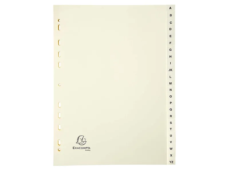 Exacompta 10 Exacompta Register, 24 Taben A-Z, 155 g/m², DIN A4, elfenbein – Produktbild 1 von 1