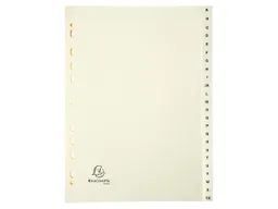 Exacompta 10 Exacompta Register, 24 Taben A-Z, 155 g/m², DIN A4, elfenbein – Produktbild 1 von 1