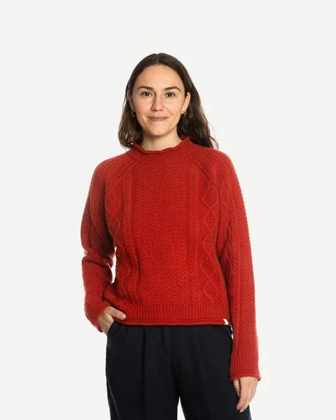 MATONA Matona Pullover | Harbour Sweater | aus Wolle und Baumwolle | GOTS-zertifiziert, Cranberry, – Produktbild 1 von 2