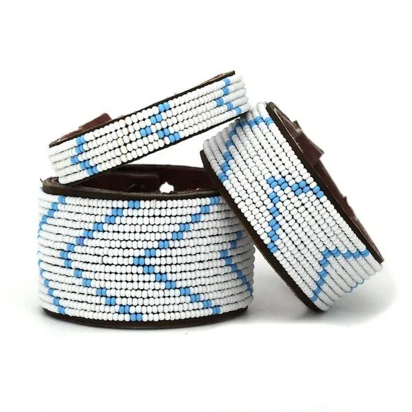 Swahili Coast Swahili Coast Perlenarmband & Armreif - CHEVRON, Blau, – Produktbild 1 von 2