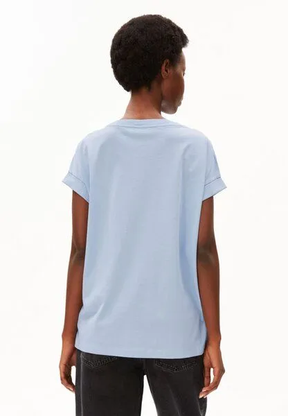ARMEDANGELS ARMEDANGELS IDAARA Damen T-Shirt aus Bio-Baumwolle, Soft blue, – Produktbild 2 von 4