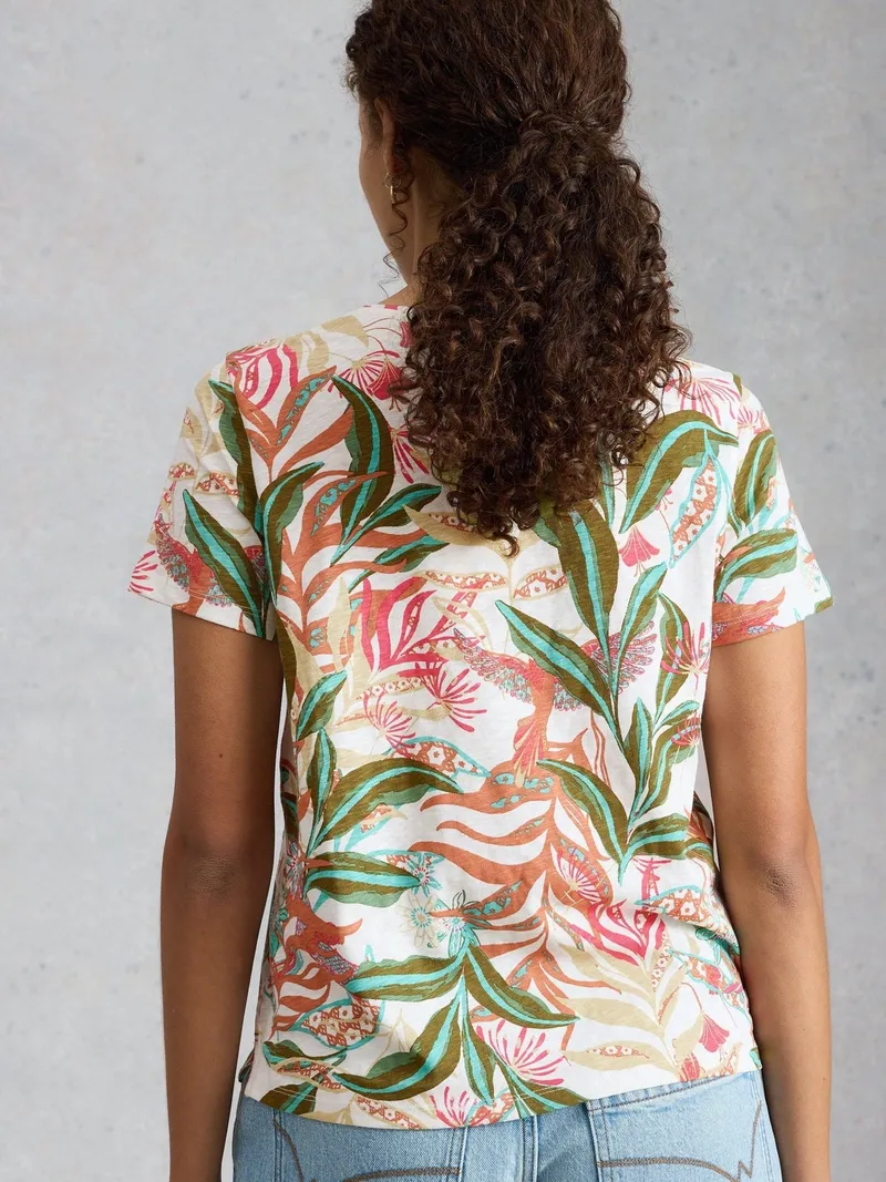 White Stuff T-Shirt Abbie - 48, Elfenbein print, – Produktbild 4 von 4