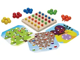 PlanToys PlanToys Kreatives Steckbrett Steckspiel aus Kautschukholz Maße 17,5 x 17,5 x 15 cm – Produktbild 1 von 1