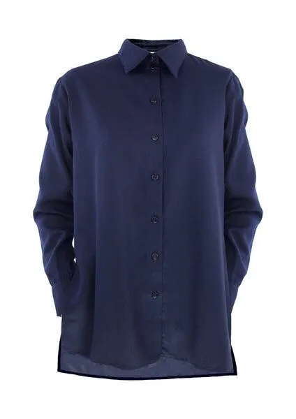 Sophia Schneider-Esleben Sophia Schneider-Esleben Unisex Shirt Lui, Navy - Hemd aus Tencel – Produktbild 1 von 4