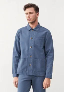 Givn Berlin Givn Berlin Overshirt GBBEN aus Bio-Baumwolle - Steel Blue – Produktbild 1 von 1